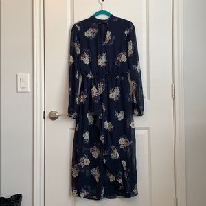 Navy and Ivory Floral Print Dress from Target